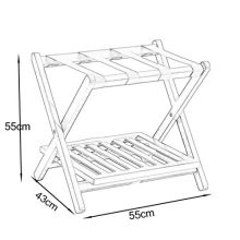 DJSMxlj Luggage Rack,Hotel Luggage Rack Carrier H Solid Wood Folding Case