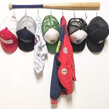 KT Bats Coat Rack Wall Mount Baseball Bat Cap Hat Towel Jersey Display