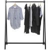 55-Inch Modern Black Heavy Duty Metal Commercial Garment Rack