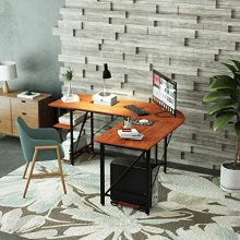 L Desk DEWEL Reversible L Shaped Desk Corner Computer Desk