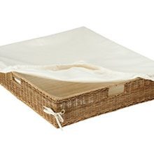 KOUBOO Wicker Under Bed Basket with Liner and Cover