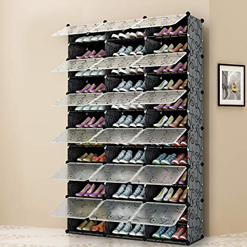 KOUSI Portable Shoe Rack Organizer 72 Pair Tower Shelf Storage Cabinet