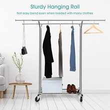 Bextsware Clothes Garment Rack, Commercial Grade Clothes Rolling Heavy Duty
