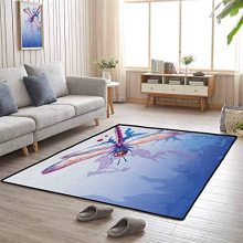 Dragonfly Large Area Rug 5'x8' Provides Protection and Cushion