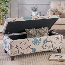 Christopher Knight Home Living Brenway Pattern Fabric Storage Ottoman