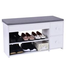 ManxiVoo 2-Tier Shoes Rack Bench Entryway Storage Shoe Organizer