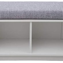Ravenna Home Reeder Upholstered Entryway Cushioned Storage Bench