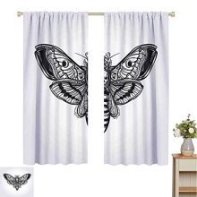 HouseLook Skull UV Protection Blackout Curtain Dead Moth