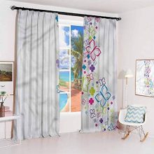 GUUVOR Colorful Sun Protection Insulated Bedroom Living Room Curtain