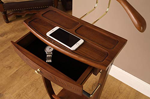 Proman Products Kingsman Valet Stand, Medium Walnut