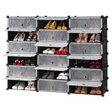 LANGRIA 18-Cube DIY Shoe Rack, Storage Drawer Unit Multi Use