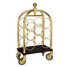 Godinger Bar Cart Wine Rack Barware Luggage Trolley Serving Cart