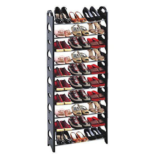 Oguine 10 Tier Shoe Portable Free Standing Shoe Rack Organizer