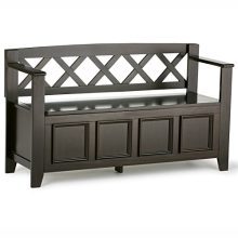 Amherst Solid Wood 48 inch Wide Transitional Entryway Storage Bench