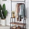 Industrial Clothing Rack, Pipe Style Rolling Garment Rack