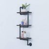 Industrial Pipe Shelves: Retro Wall-Mounted Shelving for Vintage Steampunk Style