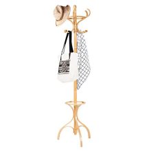 Tangkula 72" Standing Coat Rack, Wood Coat Tree with Hooks