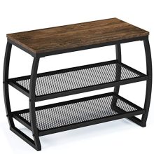 SRIWATANA Shoe Rack Bench, Vintage 3-Tier Heavy Duty Shoe Organizer
