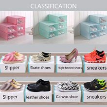 Laitemo Shoe Box,Clear Stackable Storage Shoe Box Organizer