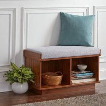 Ravenna Home Reeder Upholstered Entryway Cushioned Storage Bench
