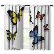 Mannwarehouse Butterfly Bedroom Curtain Various Colorful Butterflies
