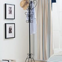 Kings Brand Texture Black Metal Coat Rack & Hat Stand