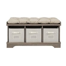Walker Edison Furniture Company Modern Farmhouse Entryway Shoe Storage