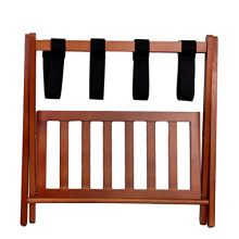 WELLAND Wood Folding Luggage Rack Suitcase Organization