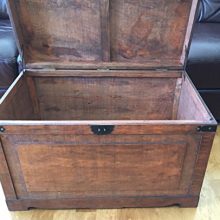 Styled Shopping Newport Medium Wood Storage Trunk Wooden Treasure Chest