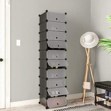 SONGMICS 10-Tier Shoe Rack, Plastic Cube Storage Organizer Units