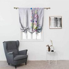 SEMZUXCVO Room Dark Black Insulated Roman Blind Colorful Home Decor
