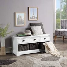Storage Benches for Entryway with Drawers, WeYoung Homes Collection
