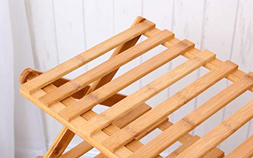 Rakumi Multi-Tier Foldable Bamboo Shoe Rack Multifunctional