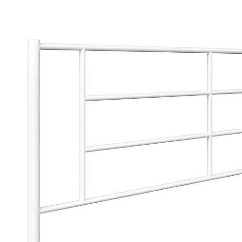 REALROOMS Praxis Metal Bed, Full Size Frame, Small Space, Under Bed Storage