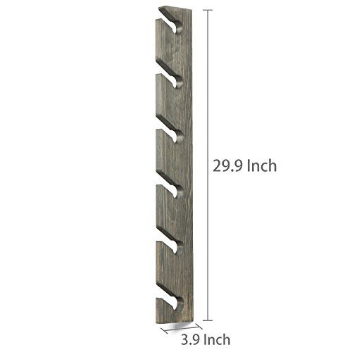 MyGift Set of 2 Vintage Gray Wood 6-Slot Baseball Cap Display Racks