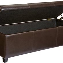 First Hill Madison Rectangular Faux Leather Storage Ottoman Bench