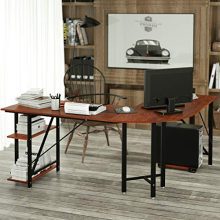 L Desk DEWEL Reversible L Shaped Desk Corner Computer Desk