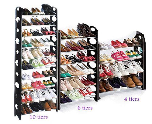 Oguine 10 Tier Shoe Portable Free Standing Shoe Rack Organizer