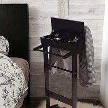 GLS Dark Brown Wood Garment Hat Rack Stand