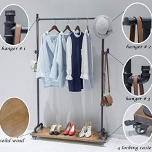 Clothes Racks, Industrial Pipe Style Rolling Garment Racks