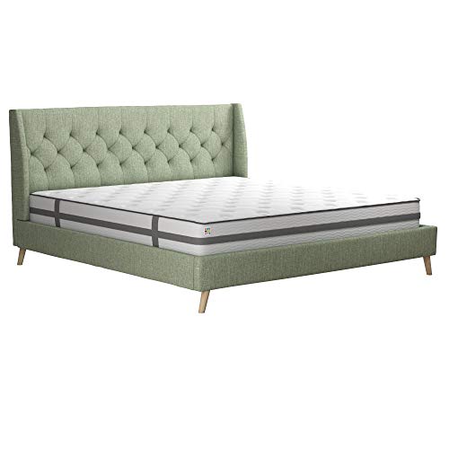 Novogratz Her Her Majesty Bed, King, Light Green