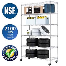 Wire Shelving Unit NSF Heavy Duty Office Basement Kitchen Adjustable Metal