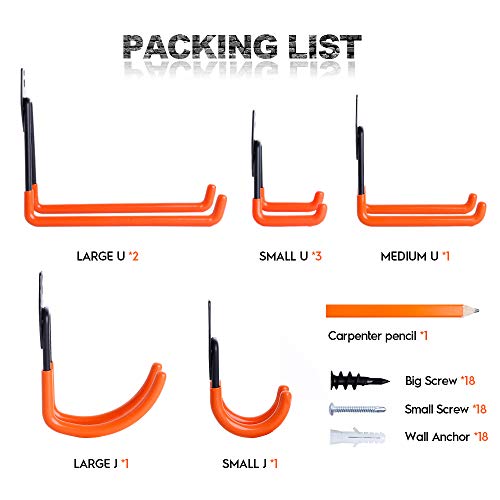 Chasstoo Garage Storage Hooks and Hangers, Heavy Duty Ladder Hooks