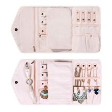 misaya Travel Jewelry Organizer Case Womens Foldable Jewelry Roll
