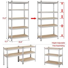 Yaheetech Heavy Duty 5-Tier Commercial Industrial Garage Shelving Unit Storage