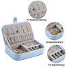Watpot Jewelry Travel Case Organizer for Women - Portable Leather Jewellery