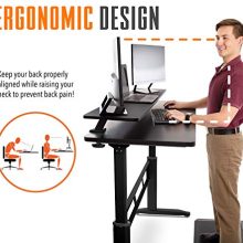Stand Steady Tranzendesk 55 Inch Standing Desk with 55 Inch Clamp On Shelf