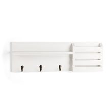 Danya B. Utility Shelf with Pocket and Hanging Hooks