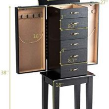 CHARMAID Standing Jewelry Cabinet Armoire Chest
