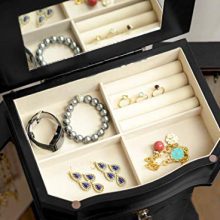 Hives & Honey Erin Jewelry Armoire with Mirror Wood Box Storage